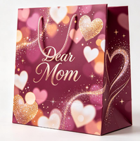 Sacs cadeaux à poignée torsadée pour la fête des Mères, pour maman et les femmes, emballage pour les fêtes