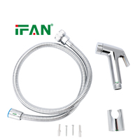 Système de douche IFAN avec pommeau de pulvérisation, tuyau flexible et étagère murale - Commandes en gros acceptées