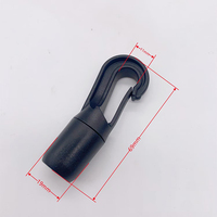 Cordon élastique en nylon pour tente de camping 4mm 6mm 8mm 10mm avec clip de fixation et embout de cordon, accessoires pour sac à dos, noir
