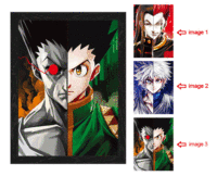 Affiches 3D Anime HunterXHunter, Art Mural Manga, Affiche 3D à Triple Transition, Affiche Lenticulaire, Décoration Intérieure, Décoration de Salon
