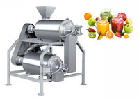 RVS enkeltraps pulpmachine voor sapproductie, fruit- en mangopulp sapbereiding, verwerking, pulper, sapcentrifuge