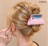 DOWELL Nouvelle Pince à Cheveux Personnalisée en Acétate, Motif Éléphant Animal, Mignonne, de Qualité Supérieure, Pince Requin Amusante pour Enfants et Femmes