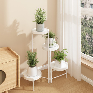 Nuevo hogar <span class=keywords><strong>apartamento</strong></span> 3-4 niveles Metal maceta decoración soporte blanco negro pantalla para balcón decoración polvo recubierto de hierro - Product Image 1