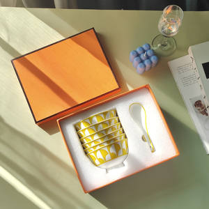 Customized Wholesale European Luxury Porcelain Dinner Set with Bone China Bowls and Spoons - Product Image 2