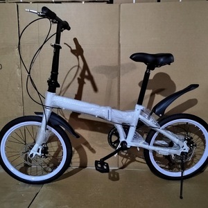 Vélo pliant 20 pouces LOGO Car <span class=keywords><strong>4S</strong></span> Shop Gift, cadre en acier robuste, pédales ordinaires, freins à double disque - Product Image 3