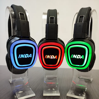 Casque audio sans fil professionnel RF890 UHF Silent Disco à 3 canaux avec LED pour événements, fêtes, location et vente en gros