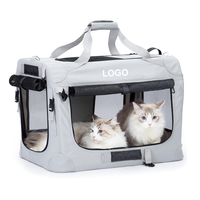 Sac de transport pour chat extra large et souple, pliable, XL, pour deux chats, animaux de compagnie de taille moyenne et grande, sac de voyage portable pliable pour les voyages en voiture