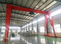 Mini-grue portique monopoutre intérieure avec palan électrique à câble ou palan à chaîne, capacité 500 kg - 3 tonnes, moteur et boîte de vitesses, CE ISO