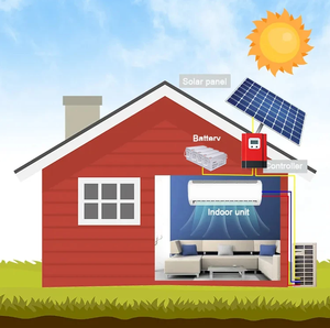 Climatiseur solaire portable haute performance 12000 BTU, chauffage et refroidissement, unité murale split pour usage domestique <span class=keywords><strong>FGET</strong></span>/12K-A002 Solar P - Product Image 4