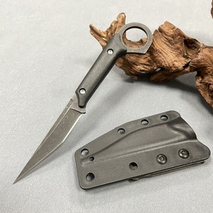 Lhsk78 Sửa Đổi Tanto Tip Stonewash Lưỡi Thép Đầy Đủ Tang End Vòng Sợi Xử Lý Sinh Tồn Chiến Thuật Trại Tiện Ích Cố Định Lưỡi Dao - Product Image 3