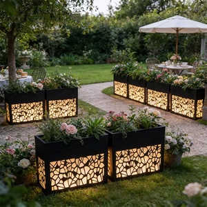Jardinière rectangulaire en métal galvanisé de 1000 mm de long pour légumes, herbes, fleurs et succulentes - Product Image 2