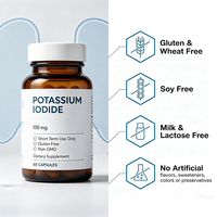 Capsules de Lodine de Potassium de Haute Qualité à Marque Blanche OEM pour Protéger la Santé de la Thyroïde Contre l'Iodine Radioactif