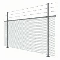 Valla de malla de alambre galvanizada en rollo de 6 pies con postes de PVC y lamas de privacidad, valla temporal para campos de fútbol y fábricas
