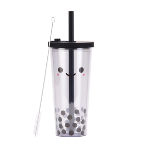 Gobelet à bulles <span class=keywords><strong>Smiley</strong></span> avec paille - Product Image 1