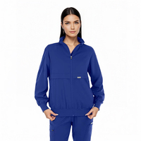 Veste d'uniforme médical personnalisable pour infirmières, haut zippé, veste de travail pour hôpital, uniforme médical