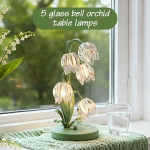 Modern Crystal Flower Adjustable Table Lamp E27 LED Warm White <b>Light</b> 37cm <b>Push</b> Button Switch Black Shade Flexible Neck Lamp - Product Image 2
