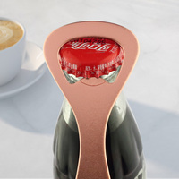 Ouvre-bouteille de bière en métal, noir, bon marché, ensemble avec logo personnalisé, vente en gros,