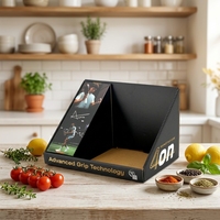 Boîtes de présentation en carton ondulé noir imprimé pour bars à snacks et expositions extérieures en gros