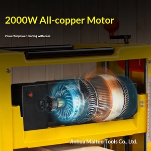 เครื่องไสไม้แบบหนาแน่นสำหรับงานไม้ขนาดเล็กในครัวเรือน ใช้ไฟ AC 220V เครื่องไสไม้แบบหน้าเดียว - Product Image 2