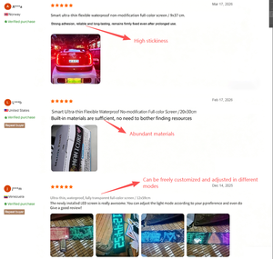 Écran matriciel LED ultra-fin et flexible, contrôle par application Bluetooth, animation DIY, panneau défilant <span class=keywords><strong>pour</strong></span> la décoration de fêtes, concerts et festivals - Product Image 6