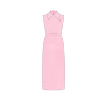 Robe d'été en tricot sexy sans manches personnalisée OEM, col à revers pour femmes, robe longue élégante pour femmes