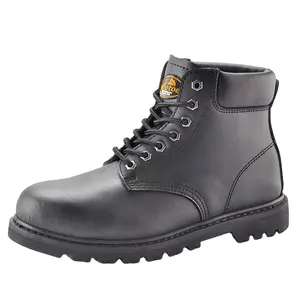 Precio barato zapatos de seguridad de trabajo básicos hombres botas de seguridad zapatos jippers negros zapatos de seguridad para la industria logística