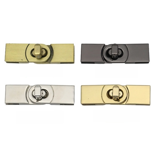 Factory Direct 55x16mm Metal Twist Locks for Handbag Bag Making Hardware Accessories OEM Custom Logo Turn Lock Clasp