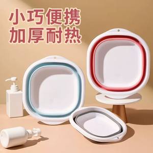 Bassin à linge pliable et portable, en plastique, épaissi, pour nouveau-nés et nourrissons, grand bassin de voyage pliable pour bébés. - Product Image 2