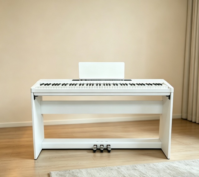 Responsive Hammer-Style Keyboard digital musical pianos, ideal for home studio and education use.