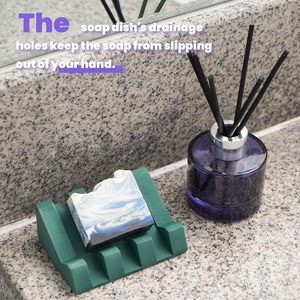 <span class=keywords><strong>Porte</strong></span>-savon en silicone auto-drainant pour la douche, la salle de bain, la cuisine, la <span class=keywords><strong>baignoire</strong></span>, facile à nettoyer - Product Image 6