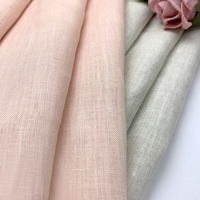 2836# Tissu de Lin Pur Européen Naturel 120GSM 21x17S, Doux, Prêt à l'Emploi, Teint Uni, Matière pour Robes, Chemises, Pantalons, Vêtements