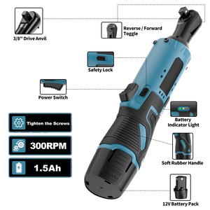 Battery <b>Powered</b> 12V Ratchet Wrench Impact 45Nm Torque DIY Grade for Car Local US Warehouse CW-12A-1 Cordless Ratchet Wrench CW-1 - Product Image 2