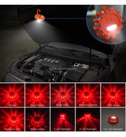 Balise de signalisation d'urgence magnétique rechargeable à 360 degrés pour véhicule, lampe de sécurité routière LED pour voiture