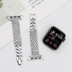Luxury Full Rhinestone Watch <b>Strap</b> for Apple watch S 10 11 46mm Ultra 49mmm SE 44mm 42mm 38mm Metal Replacement Watch Band - Product Image 6