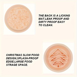 Zmaker 2024 Giáng Sinh Cây Silicone Chậm Thức Ăn Con Chó Bát <span class=keywords><strong>2</strong></span> Trong 1 Con Chó Lick Mat Vật Nuôi Liếm Bát Giáng Sinh Chậm Trung Chuyển Con Chó Bát - Product Image 3