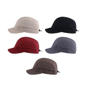 Customized Summer Duckbill Baseball Cap Quick Drying Retro Sporty Versatile Soft <b>Top</b> Solid Color Large Brim Sun Visor Argyle - Product Image 2
