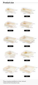 Contenedor de alimentos de madera de alta calidad-Caja desechable para llevar para <span class=keywords><strong>sushi</strong></span>, pastelería, postres, panadería y embalaje de pasteles de tiramisú - Product Image 3