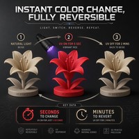 Filament PLA à changement de couleur UV 1,75 mm, variation de lumière, matériau d'impression 3D, précision +/- 0,02 mm, impression 220°C/190°C pour imprimantes