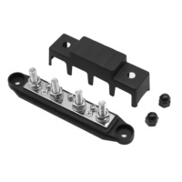 Bloc de distribution de puissance en cuivre nickelé à 4 voies pour batteries, bornes de jonction, support de barre omnibus, automobile et marine