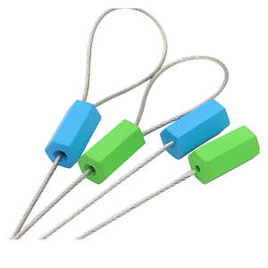 Conteneur réglable de haute qualité utiliser des joints de fil de verrouillage de câble en métal de code à barres de sécurité inviolable nu - Product Image 1