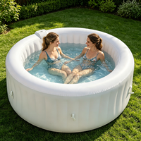 Bain à remous gonflable rond d'extérieur avec accessoires, technologie Drop Stitch DWF, idéal pour les fêtes et les jeux