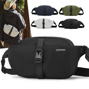 Bolso de Pecho Unisex WePower Primavera 2025, Bolso Cruzado Impermeable con Correa Desmontable, Color Sólido, Bolsillo Interior con Cremallera - Product Image 4