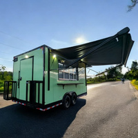 Camion de restauration mobile homologué DOT, taille personnalisée, remorque alimentaire à double essieu, cuisine commerciale, crème glacée et pizza, marché américain/canadien