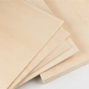 1220x2440mm Aero modeling Grade Birch Plywood Basswood plywood for Laser cutting