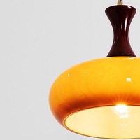 Luminaire suspendu en verre vintage design rétro E27 LED, lampe décorative pour restaurant, salle à manger, hôtel