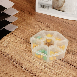 Organizador de Pastillas Semanal Portátil de Plástico Transparente con 7 Compartimentos Redondos, Personalizable al por Mayor, para Viajes - Product Image 4