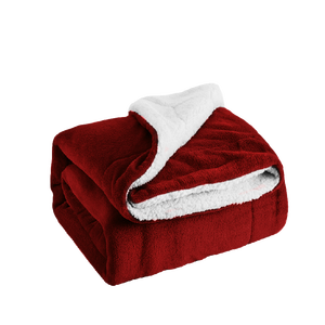 Chăn Ném Giáng Sinh Tùy Chỉnh Siêu Mềm 100% Polyester Hiện Đại Bán Sỉ Tuần Trăng Mật Chăn Có Thể Đảo Ngược Ném Sherpa - Product Image 1