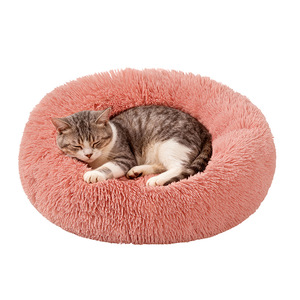 Cama redonda de felpa para perros, cálida y cómoda para el invierno, tapete suave para dormir, tamaño grande, opciones multicolor. - Product Image 5