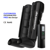 Masseur de jambes sans fil à compression d'air pour athlètes - 12 modes, plage de pression 60-270 mmHg, soulagement des douleurs musculaires