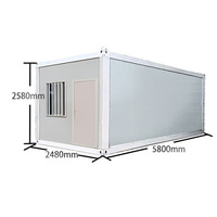 Prêt à vivre pliable minuscule maison de luxe 20 pieds 40 pieds maison préfabriquée portable extensible conteneur maison avec solaire